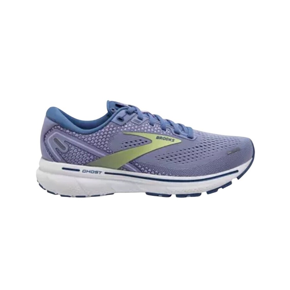 Brooks Ghost 14 Womens Running Shoes Purple Impression Lime Comfort 11.5 Support